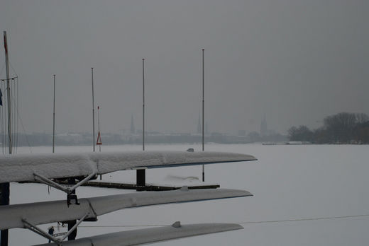 Schnee am Hansa Ruderclub