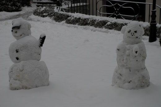 Schneemnner in der Fhrhausstrasse