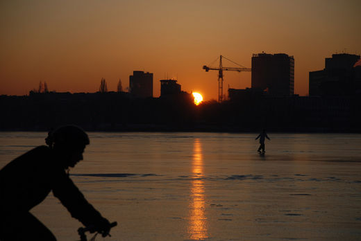 Sonnenaufgang über Alstereis