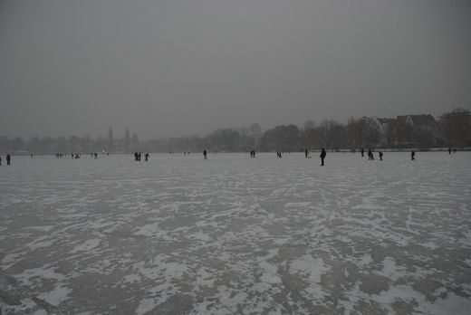 Schneewehen auf Alstereis