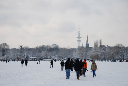 Menschen auf der Aussenalster