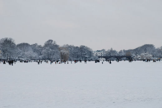 Nrdliche Aussenalster im Schnee