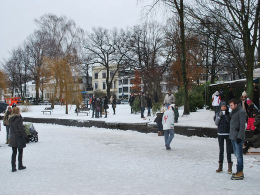 Glhweinpause auf der Alster