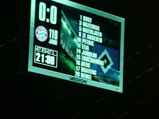 HSV Aufstellung bei Bayern 2010