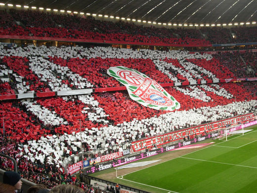 Choreographie auf der Bayern Sdtribne