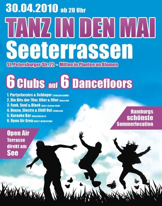 Flyer zum Maitanz in den Seeterrassen