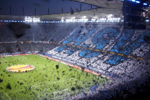 Choreographie vor HSV Fulham