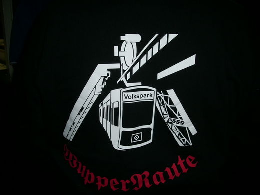 Fan-Shirt vom HSV-Fan aus Wuppertal Fanclub Wupperraute