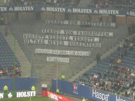 Fanprotest der Nürnberger Anhänger