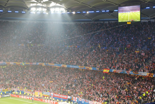 Atletico Madrid Anhnger in Hamburg