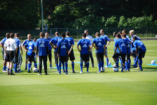 Mannschaftsbesprechung beim HSV