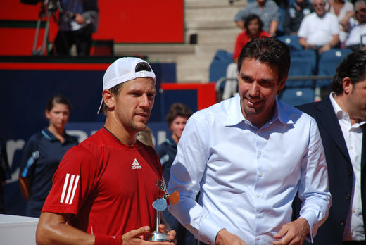 Finalist Jrgen Melzer mit Michael Stich