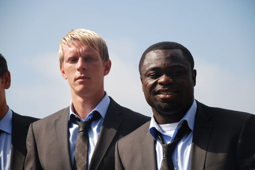 Marius Ebbers und Gerald Asamoah