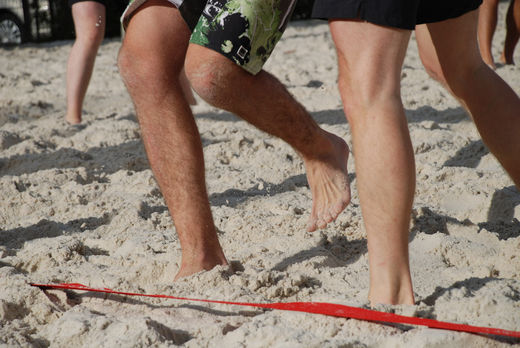 Kickerwaden beim Strandfussball