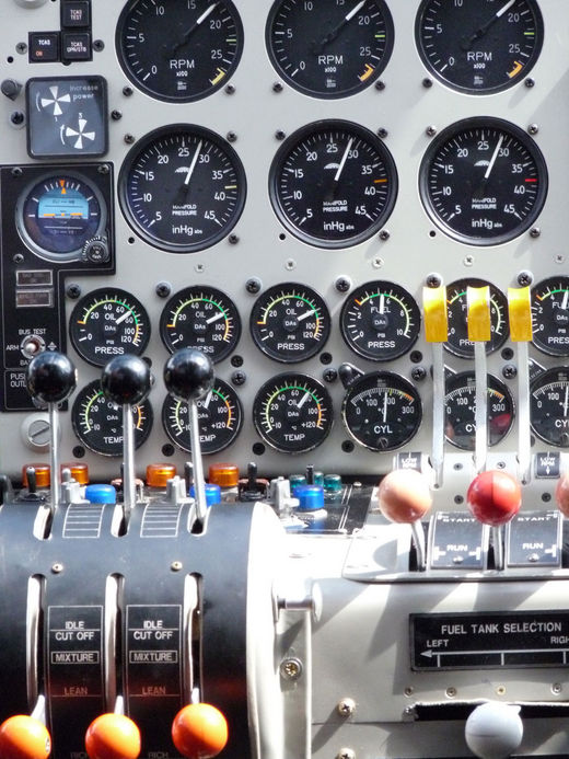 Das Cockpit der Junkers Ju52