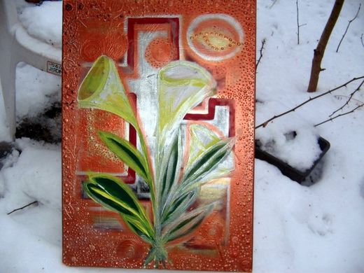 2530393-Blumen-in-Schnee