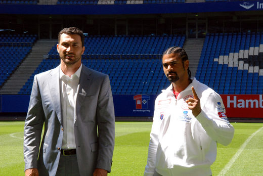 In der Imtech-Arena: Klitschko und Haye