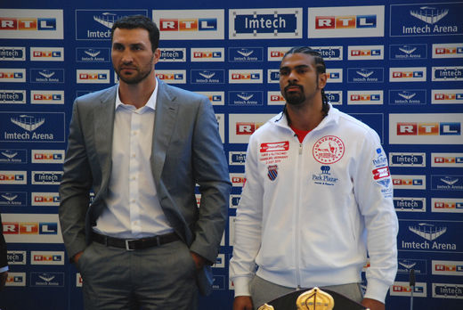 Klitschko und Haye bei der Pressekonferenz