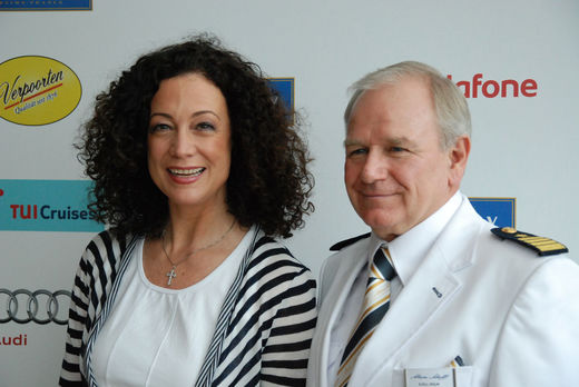 Barbara Wussow und Kapitän Kjell Holm