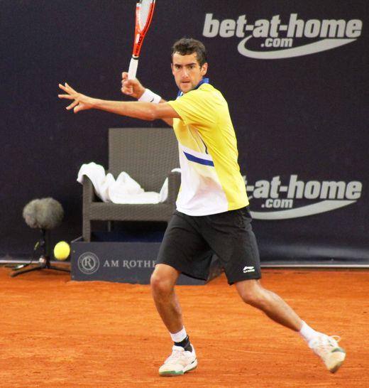 Marin Cilic (CRO) im Viertelfinale gegen Mikhail Youzhny (RUS)