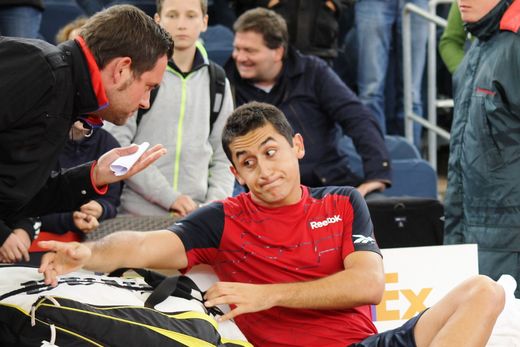 Finalist Nicolas Almagro aus Spanien nach dem Finale