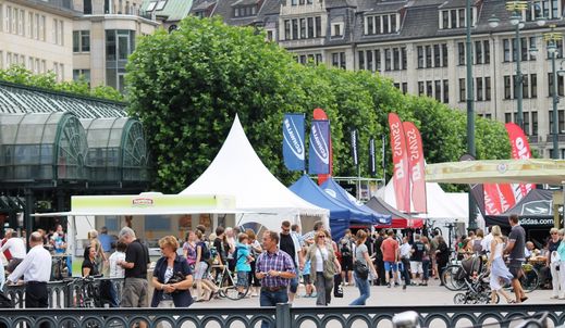 Aussteller auf dem Rathausmarkt