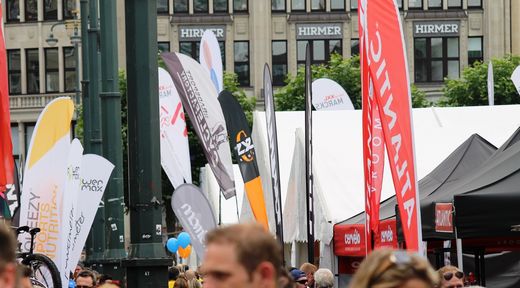 Banner auf dem Rathausmarkt