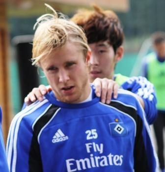 Per Ciljan Skjelbred und Heung Min Son nach dem Cardoso-Training