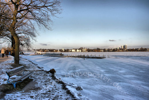 Parkbank-Aussenalster-winter-2012-HDR