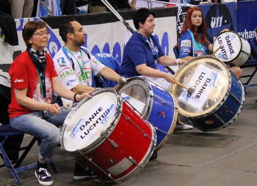 Fan-Trommler beim HSV Handball