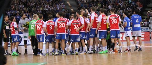 Auftakt zum Spiel HSV Handball gegen Lemgo