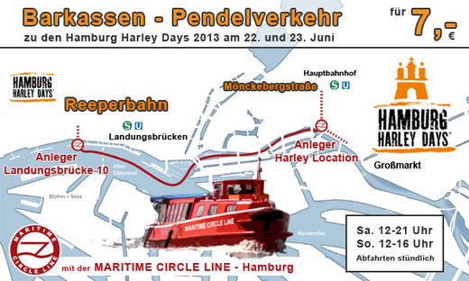 Fahrplan Barkassen-Pendelverkehr