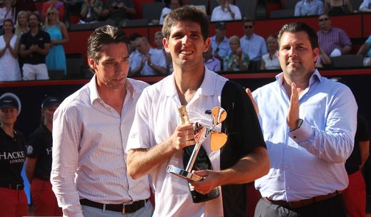 Finalist Federico Delboni, Im Hintergrund Michael Stich und Detlef Hammer