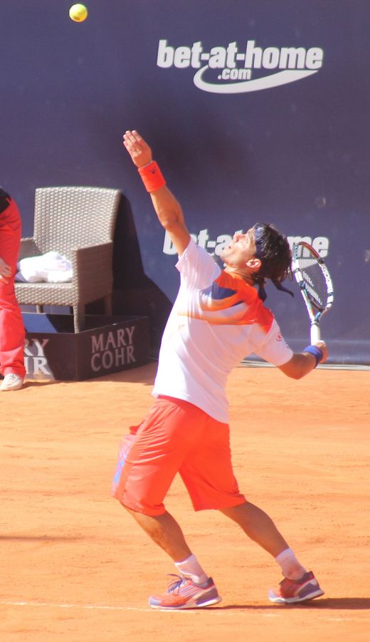 Fabio Fognini beim Aufschlag