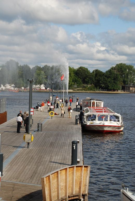 Anleger an der Binnenalster