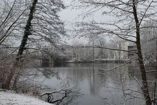 Winterblick Am Langen Zug auf die Alster