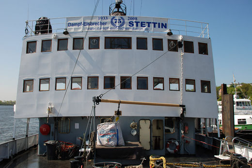 Auf Deck des Dampf-Eisbrechers Stettin