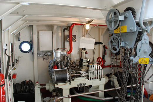 Motor im Maschinenraum