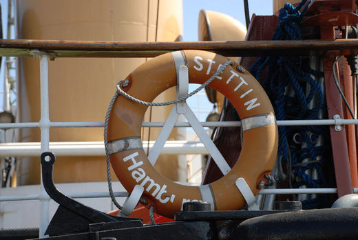 Rettungsring an Bord der Stettin