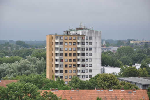 Wilhelmsburger Hochhaus vom Energiebunker