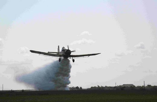 Spayflugzug bei einer Trockenübung