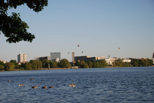 Enten und Heiluftballons