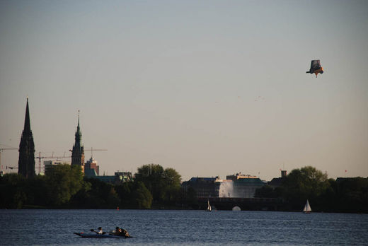 Still Fesselballon ber der Alster