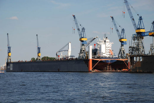 Das Dock an der Elbe