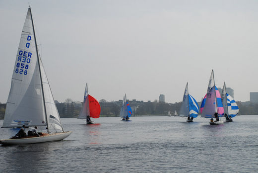 Regatta auf der Aussenalster