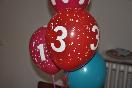 Luftballons 13 Geburtstag