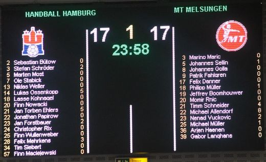 HSV Hamburg - MT Melsungen 32:37 