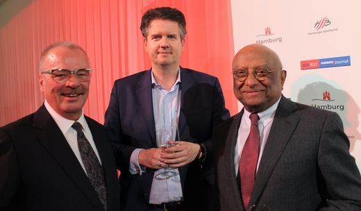 V. lks. Dr. Jürgen Mantell (HSB), Lars Haider (Hamburger Abendblatt u. Kiru Karan (Senator a.D.)