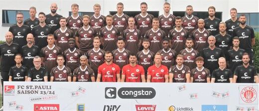 Mannschaftsfoto FC St. Pauli Saison 2023/2024