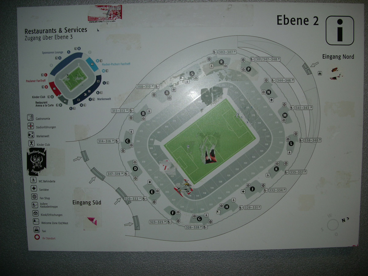 Allianz Arena Lageplan